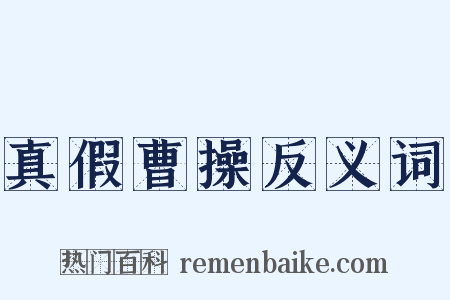 真假曹操反义词是什么意思的图片